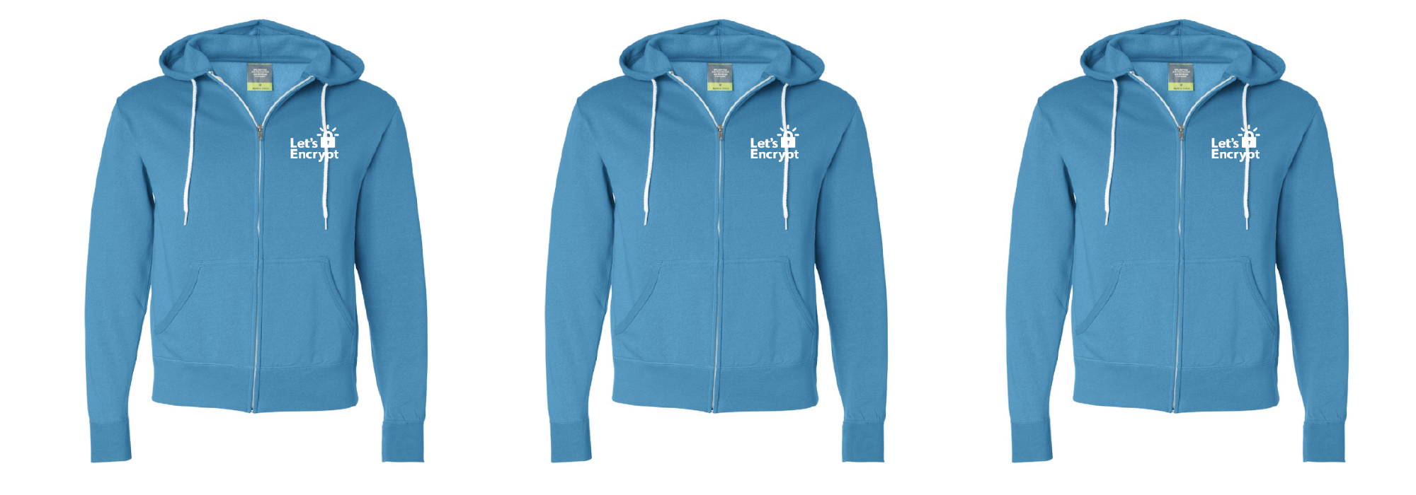 Three Let's Encrypt hoodies! Three Let's Encrypt hoodies!